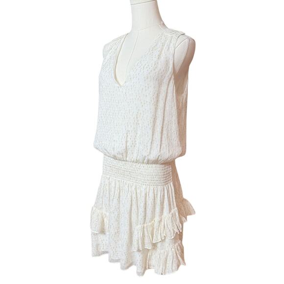 Ramy Brook Garrett Silk Blend Blouson Mini Dress Size M Sleeveless V Neckline - Picture 6 of 16